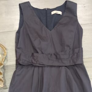 LOFT Dark Gray Sleeveless Midi Dress